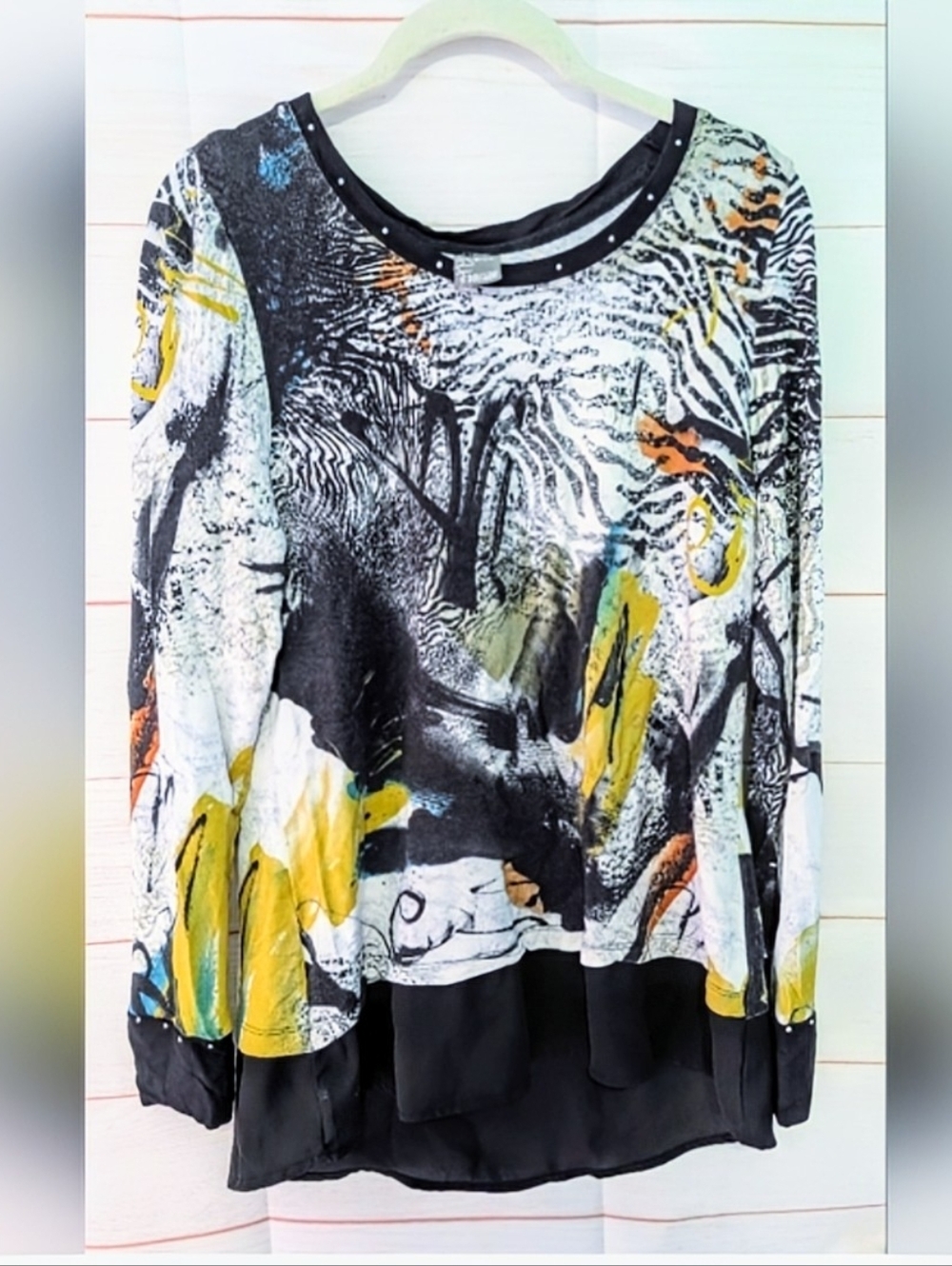 DOLCEZZA Abstract Print Wearable Art 🎨🎭🎨 Size Large